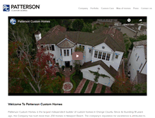 Tablet Screenshot of pattersoncustomhomes.com